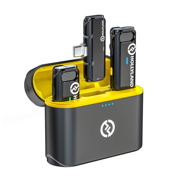 Hollyland LARK C1 DUO 2-Person Wireless Microphone System with USB-C Connector for Mobile Devices (Black, 2.4 GHz)