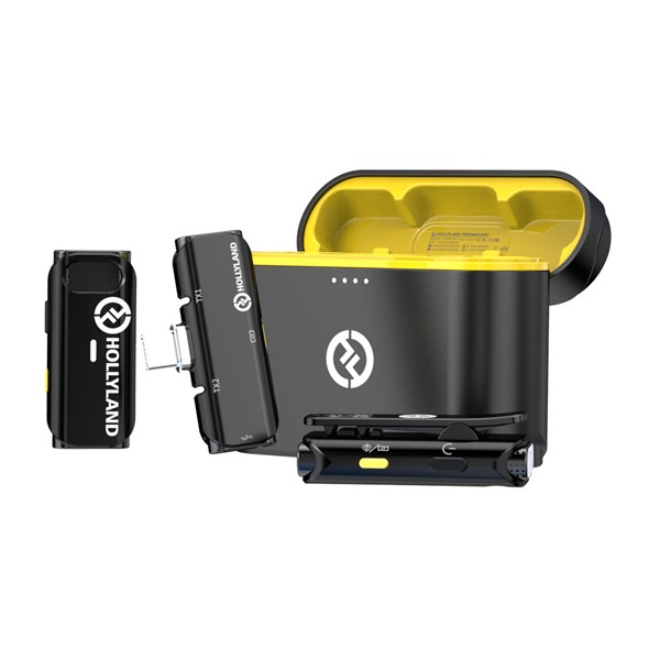 Hollyland LARK C1 DUO 2-Person Wireless Microphone System with USB-C Connector for Mobile Devices (Black, 2.4 GHz)