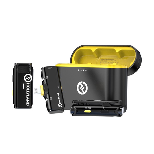 Hollyland LARK C1 DUO 2-Person Wireless Microphone System with Lightning Connector for iOS Devices (Black, 2.4 GHz)